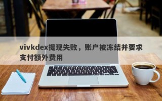 vivkdex提现失败，账户被冻结并要求支付额外费用