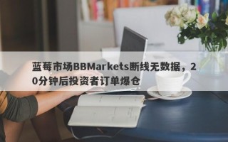 蓝莓市场BBMarkets断线无数据，20分钟后投资者订单爆仓