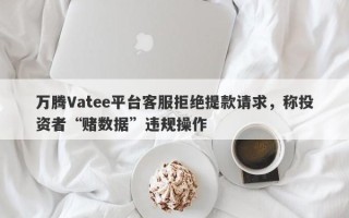 万腾Vatee平台客服拒绝提款请求，称投资者“赌数据”违规操作