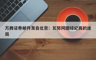 万腾证券邮件发自北京：瓦努阿图经纪商的迷局