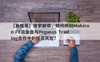 【真相哥】独家解读，如何辨别Mabicon FX资金盘与Pegasus Trading合作中的投资风险？