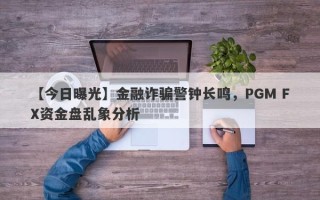 【今日曝光】金融诈骗警钟长鸣，PGM FX资金盘乱象分析
