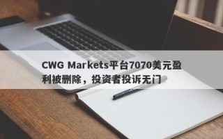 CWG Markets平台7070美元盈利被删除，投资者投诉无门