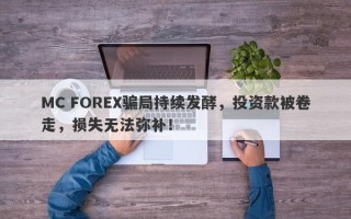 MC FOREX骗局持续发酵，投资款被卷走，损失无法弥补！