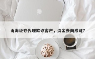 山海证券代理欺诈客户，资金去向成谜？