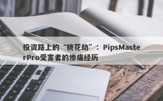 投资路上的“桃花劫”：PipsMasterPro受害者的惨痛经历