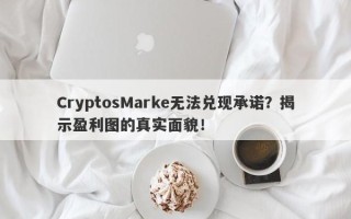 CryptosMarke无法兑现承诺？揭示盈利图的真实面貌！