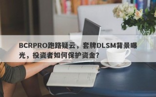 BCRPRO跑路疑云，套牌DLSM背景曝光，投资者如何保护资金？