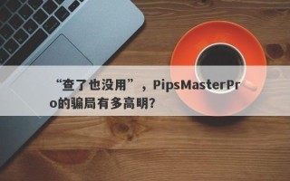 “查了也没用”，PipsMasterPro的骗局有多高明？