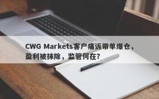 CWG Markets客户痛诉带单爆仓，盈利被抹除，监管何在？