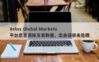 Velos Global Markets平台恶意清除交易数据，出金请求未处理