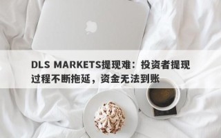 DLS MARKETS提现难：投资者提现过程不断拖延，资金无法到账