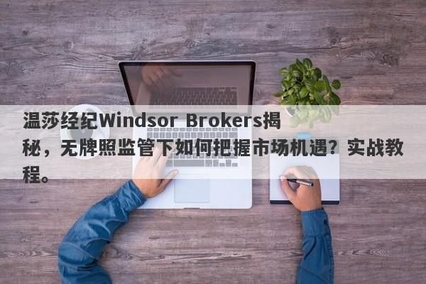 温莎经纪Windsor Brokers揭秘，无牌照监管下如何把握市场机遇？实战教程。-第1张图片-要懂汇